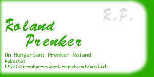 roland prenker business card